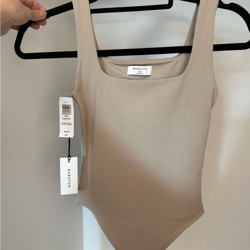 Babaton Beige Contour Tank Bodysuit 2XS NWT